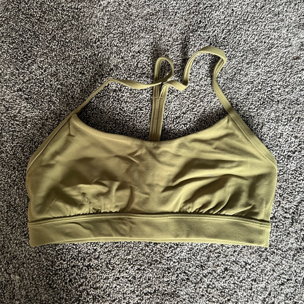 Lululemon Green Sports Bra Moisture-Wicking Racerback